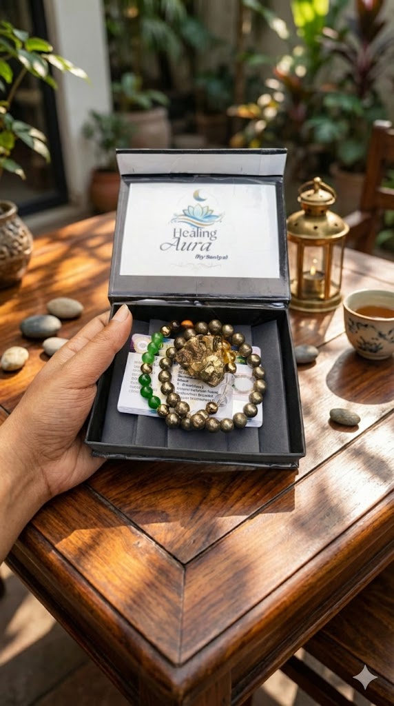 pyrite and money magnet bracelet